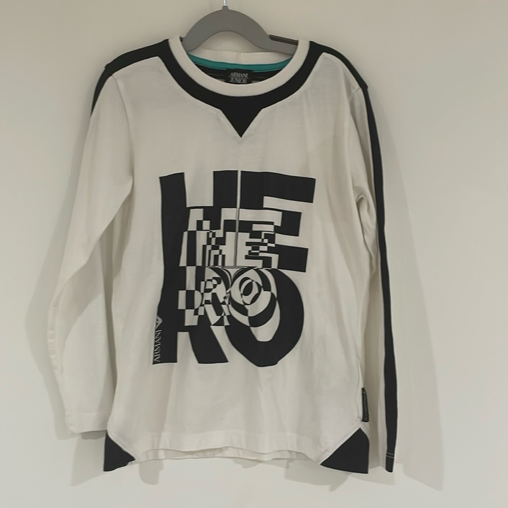 Armani junior long sleeve boys tee